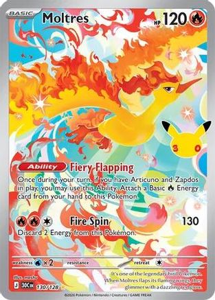 Moltres 130/128 [ME 30th Celebration]  - Holofoil