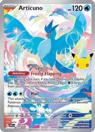 Articuno 132/128 [ME 30th Celebration]  - Holofoil
