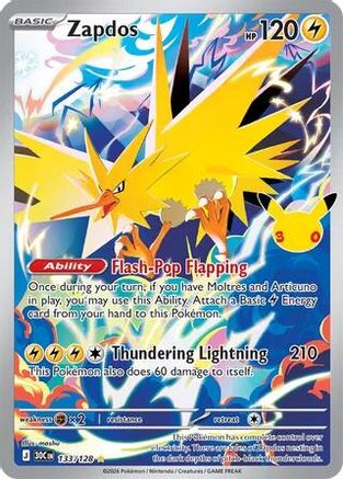 Zapdos 133/128 [ME 30th Celebration]  - Holofoil