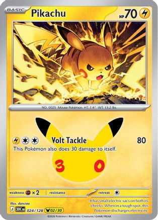 Pikachu 024/128 [ME 30th Celebration]  - Holofoil