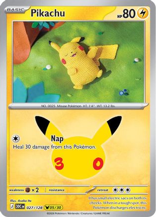 Pikachu 027/128 [ME 30th Celebration]  - Holofoil