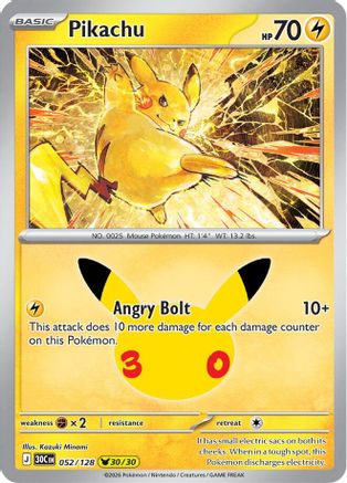 Pikachu 052/128 [ME 30th Celebration]  - Holofoil