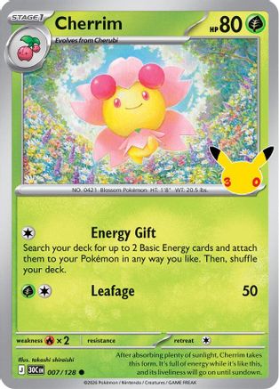 Cherrim - 7/128 [ME: 30th Celebration] - Holofoil