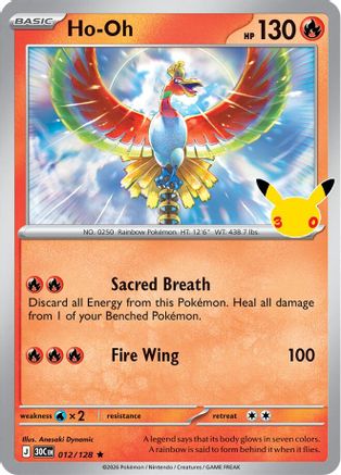Ho-Oh - 12/128 [ME: 30th Celebration] - Holofoil