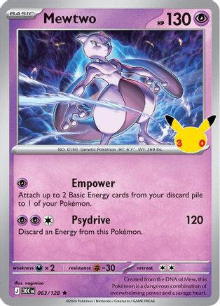 Mewtwo - 63/128 [ME: 30th Celebration] - Holofoil