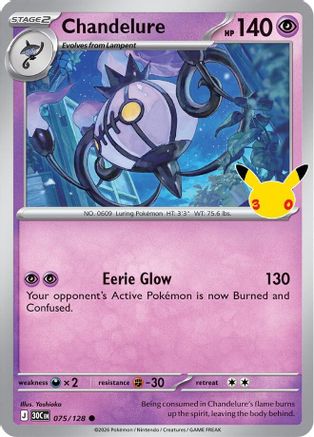 Chandelure 075/128 [ME 30th Celebration]  - Holofoil