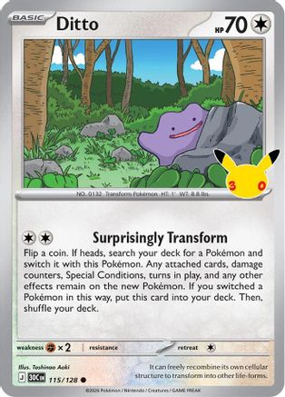 Ditto - 115/128 [ME: 30th Celebration] - Holofoil