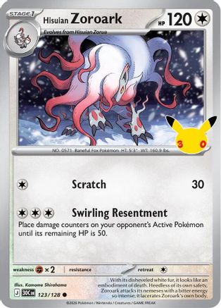 Hisuian Zoroark - 123/128 [ME: 30th Celebration] - Holofoil
