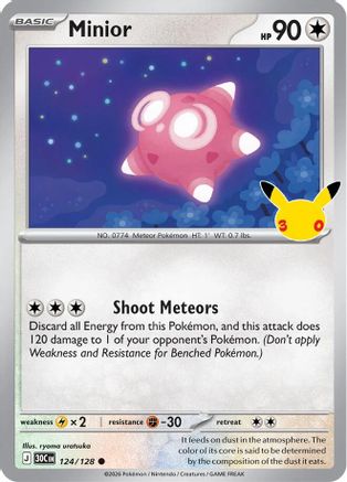 Minior - 124/128 [ME: 30th Celebration] - Holofoil