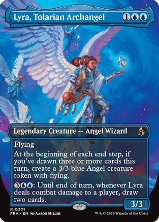 Lyra, Tolarian Archangel (Borderless) [Reality Fracture] Foil
