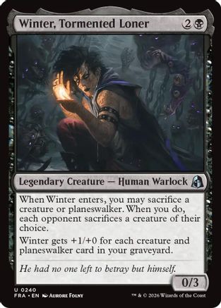 Winter, Tormented Loner [Reality Fracture] Foil