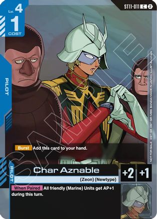 Char Aznable (ST11-ST14 Release Event) (ST11-011) [Gundam Promotional Cards] Holofoil
