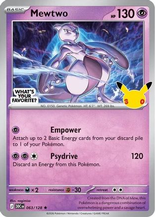 Mewtwo (What's Your Favorite Stamp) 063/128 [Miscellaneous Cards & Products]  - Holofoil