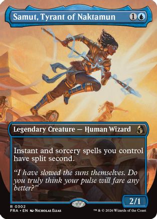 Samut, Tyrant of Naktamun (Borderless) [Reality Fracture] Foil