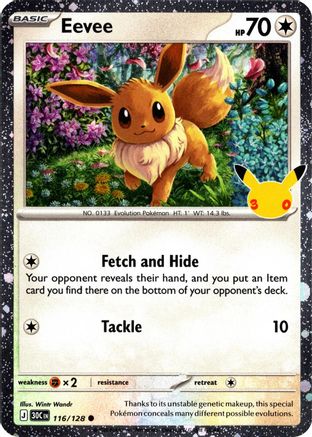 Eevee (30th Celebration) 116/128 [Blister Exclusives]  - Holofoil