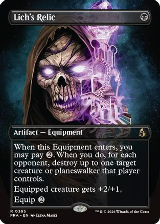 Lich's Relic (Borderless) [Reality Fracture] Foil