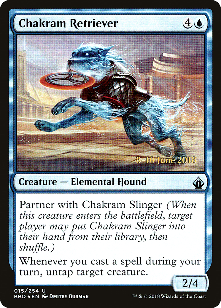 Chakram Retriever (Prerelease) [Battlebond Prerelease Promos]