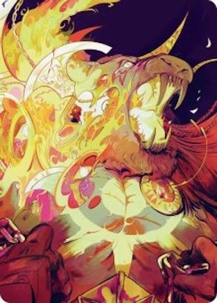 Ajani's Anguish Art Card [Art Series: Reality Fracture]