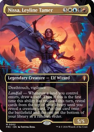 Nissa, Leyline Tamer (Borderless) [Commander: Reality Fracture]