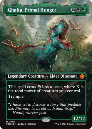 Ghalta, Primal Hunger (Borderless) [Commander: Foundations] Foil