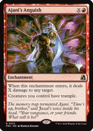 Ajani's Anguish [Promo Pack: Reality Fracture] Foil