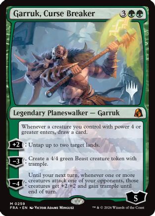 Garruk, Curse Breaker [Promo Pack: Reality Fracture] Foil