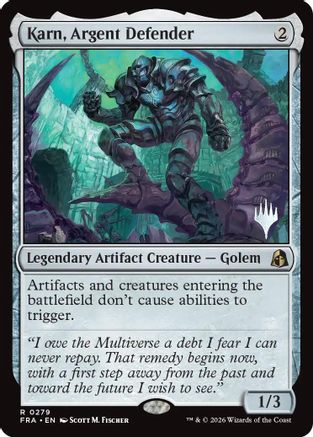 Karn, Argent Defender [Promo Pack: Reality Fracture] Foil