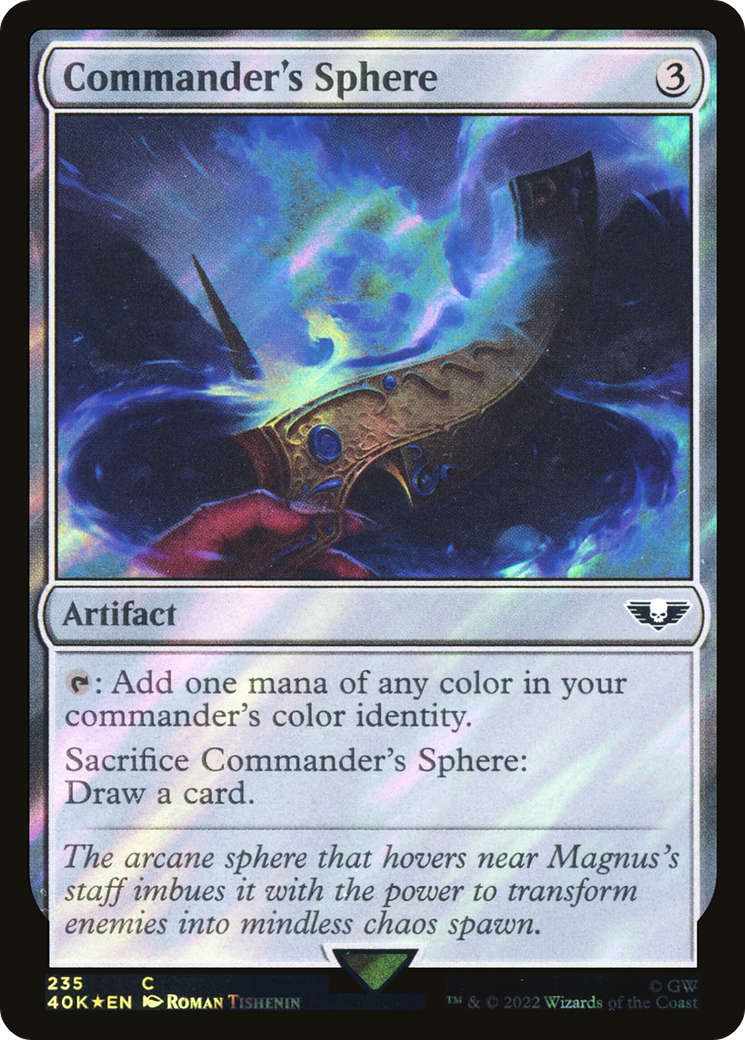 Commander's Sphere (235) (Surge Foil) [Warhammer 40,000 Commander] Foil