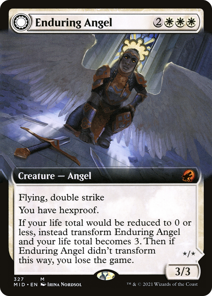 Enduring Angel (Extended Art): (Extended Art, Double Faced Transform) [Innistrad: Midnight Hunt]