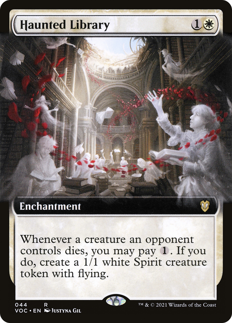 Haunted Library (Extended Art): (Extended Art) [Crimson Vow Commander]