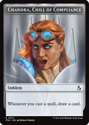 Chandra, Chill of Compliance // Chandra, Torch of Defiance Double-Sided Token [Reality Fracture]