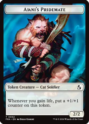 Ajani's Pridemate // Ajani Resolute Double-Sided Token [Reality Fracture]