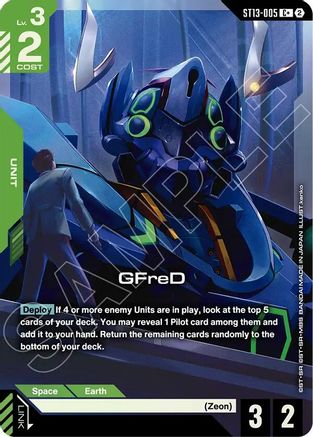 GFreD (C+) (ST13-005) [Starter Deck 13 Silent Barrage] Holofoil