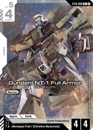 Gundam NT-1 Full Armor (C+) (ST14-002) [Starter Deck 14 Heavy Dominion] Holofoil