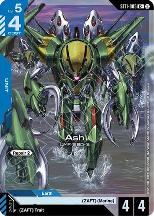 Ash (C+) (ST11-005) [Starter Deck 11 Aquatic Assault] Holofoil