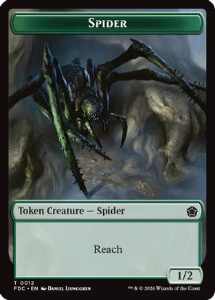Spider // Phyrexian Beast Double-Sided Token [Commander: Foundations]