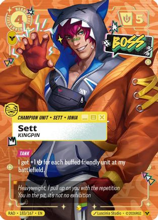 Sett, Kingpin (Showcase) (183/167) [Radiance] Foil