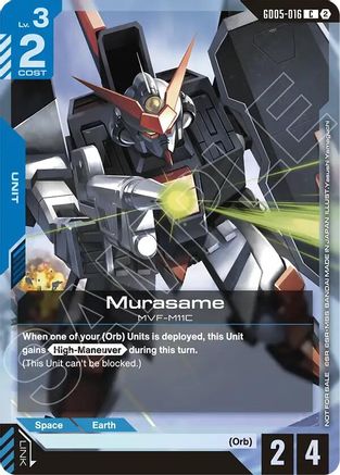 Murasame (Store Tournament Participation Pack 06) (GD05-016) [Gundam Promotional Cards] Holofoil