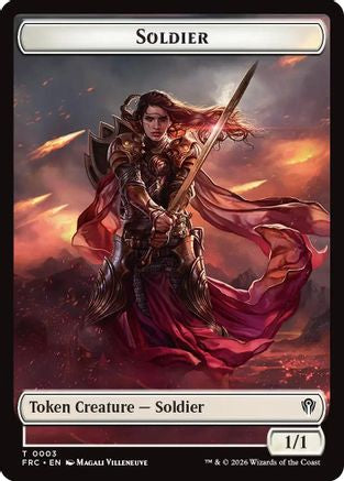 Soldier // Shark Double-Sided Token [Commander: Reality Fracture] Foil