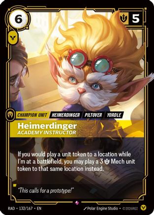 Heimerdinger, Academy Instructor (132/167) [Radiance] Foil