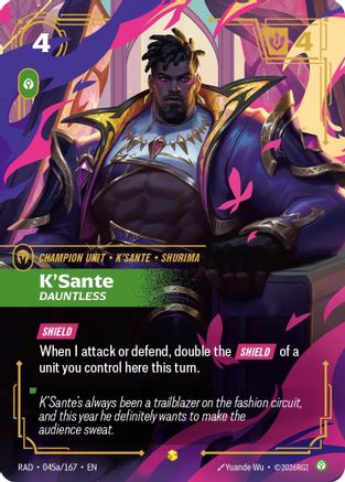 K'Sante, Dauntless (Alternate Art) (045a/167) [Radiance] Foil