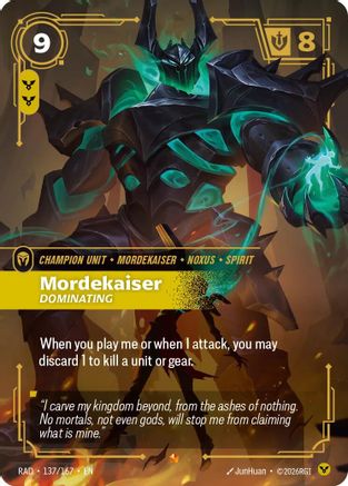 Mordekaiser, Dominating (137/167) [Radiance] Foil