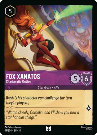 Fox Xanatos - Charismatic Outlaw (49/204) [Hyperia City] Cold Foil
