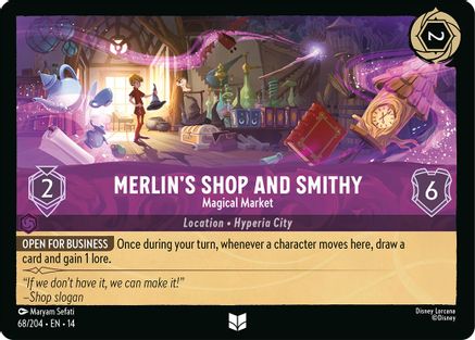 Merlin's Shop and Smithy - Magical Market (68/204) [Hyperia City] Cold Foil