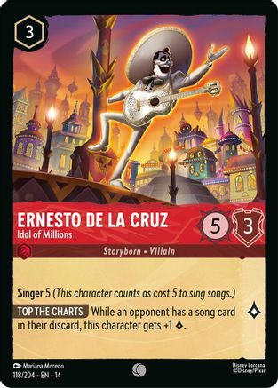 Ernesto de la Cruz - Idol of Millions (118/204) [Hyperia City] Cold Foil