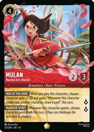 Mulan - Martial Arts Master (127/204) [Hyperia City] Cold Foil