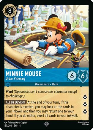 Minnie Mouse - Urban Visionary (155/204) [Hyperia City] Cold Foil