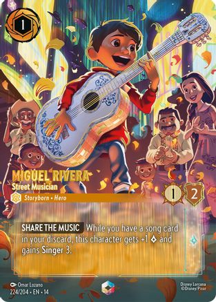 Miguel Rivera - Street Musician (Enchanted) (224/204) [Hyperia City] Holofoil