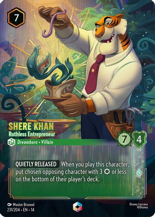 Shere Khan - Ruthless Entrepreneur (Enchanted) (231/204) [Hyperia City] Holofoil
