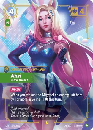 Ahri, Confident (SP) (SP1/005) [Radiance] Foil